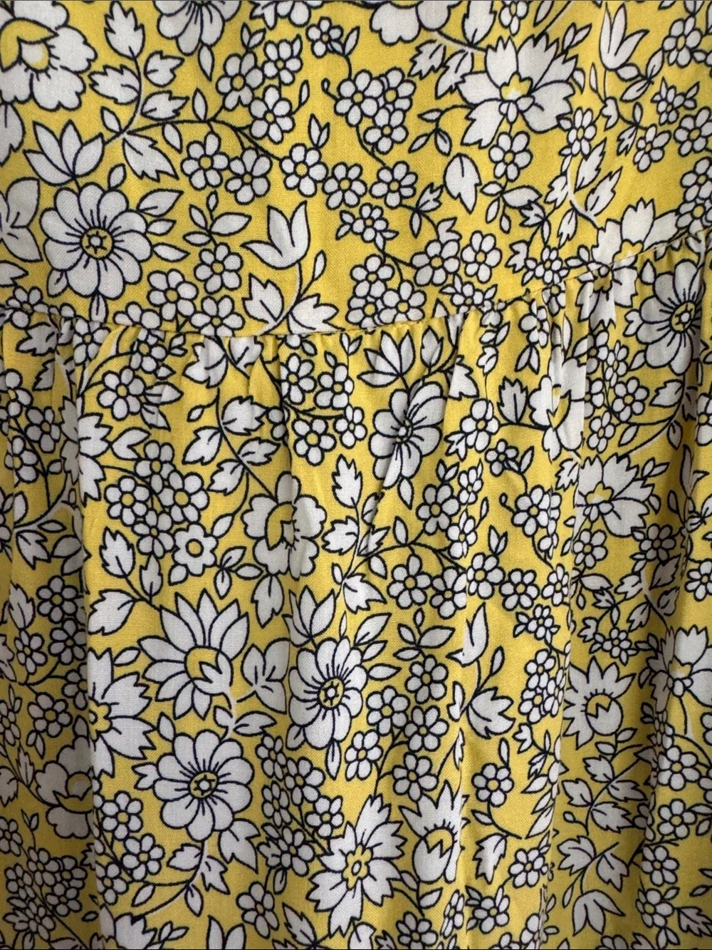 NWT J.Crew Yellow Floral Maxi Dress Medium Cottagecore Puff Sleeve Smocked Boho